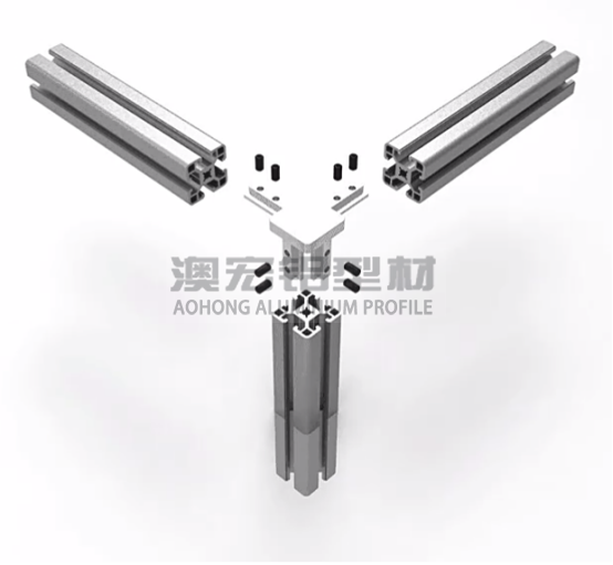 鋁型材配件 使用在正方形型材，30鋁型材或40鋁型材框架中，兩根橫向型材減去30、40mm，立柱減去一定的厚度距離，搭配頂絲擰緊固定。<br />
	<p>
		&nbsp; &nbsp; &nbsp; &nbsp; 澳宏鋁業是鋁型材廠家，專注鋁型材定制，其鋁型材型號和鋁型材配件齊全，想了解更多鋁型材連接方式，歡迎電詢：13381909160。
	</p>
	<p>
		<br />
	</p>
	<p>
		<br />
	</p>
	<p>
		<br />
	</p>
<div style=